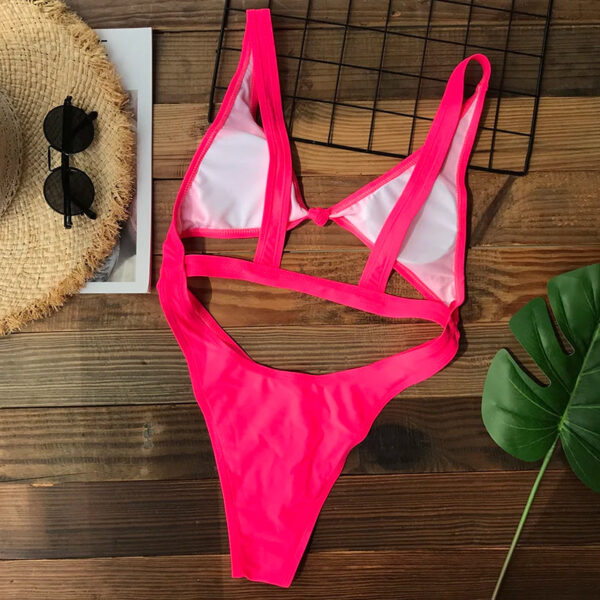 Cut Out Thong Monokini Swimsuit - Image 4