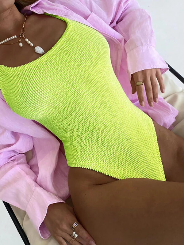 Sexy Ribbed Monokini Swimwear for Women - Image 5