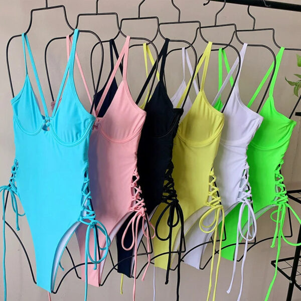 Tassel High Cut Out One Piece Swimsuit - Image 5