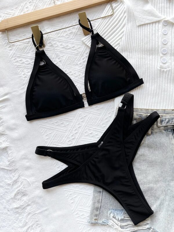 Sexy Ribbed One-Piece Swimsuit - Image 2