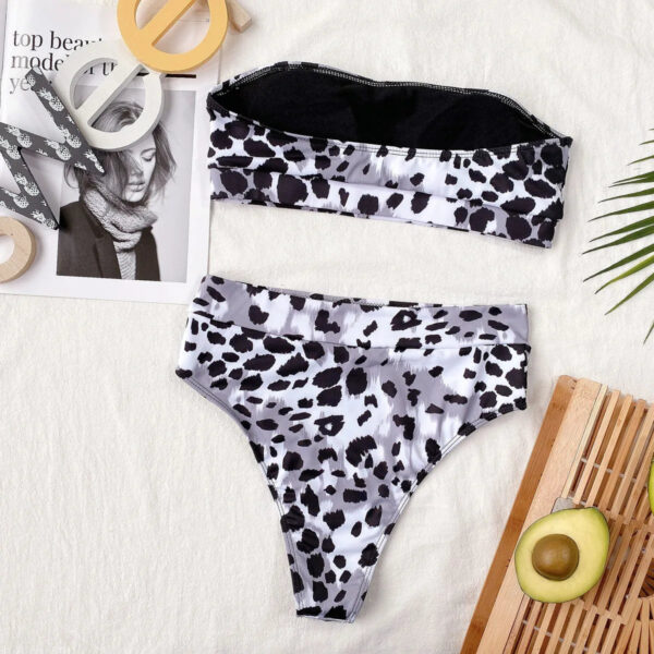 New Solid Color Cross Strap Bikini - Image 5