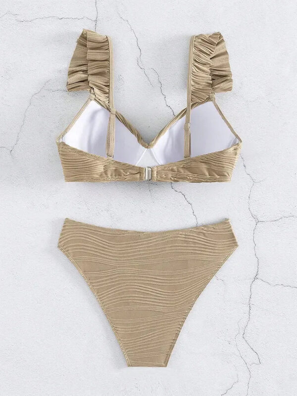 Ruffled Frilled Trim Push-Up Bikinis - Image 5