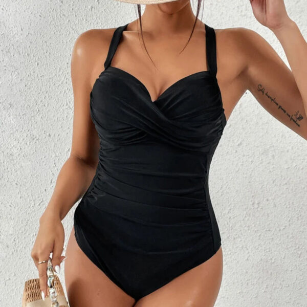 Red Push-Up One-Piece Swimsuit - Image 3