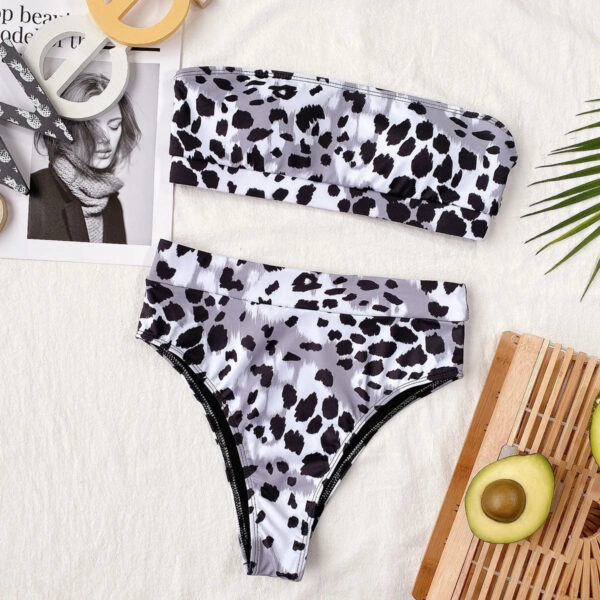 New Solid Color Cross Strap Bikini - Image 3