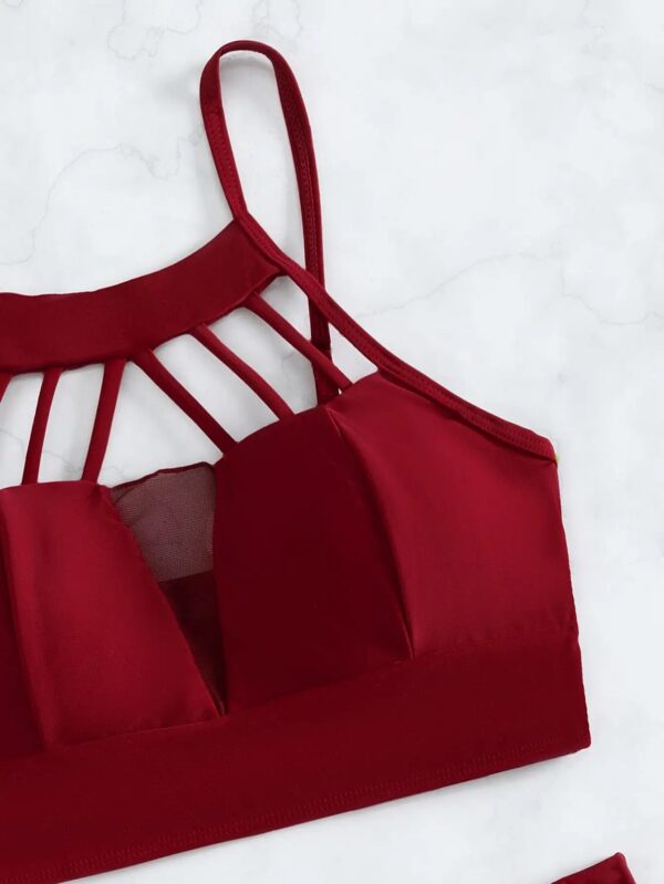 Cut-out Ruched Bikini Women High Waisted Swimwear - Image 6