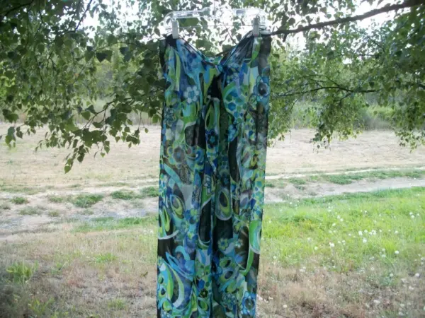 Retro 90s Does BOHO BEACH SARONG, Semi Sheer Delight in Modern Floral Designs - Image 2