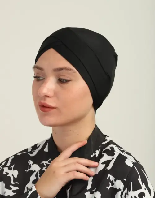 Modest Swim Cap, Water-Resistant, Quick-Drying, Stylish And Comfortable Design Perfect for Beach & Pool Days Bow Swimming Cap for Women