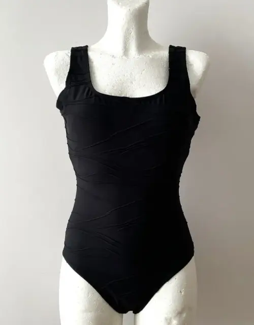 Vintage 90s Black One Piece Swimsuit