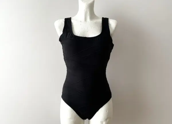 Vintage 90s Black One Piece Swimsuit